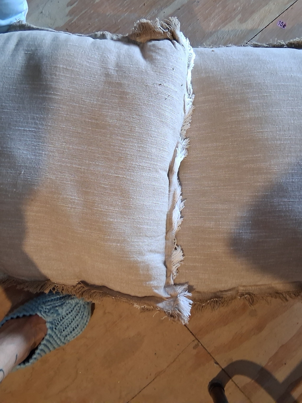Neutral Fringe Decorative Throw Pillow - Beige